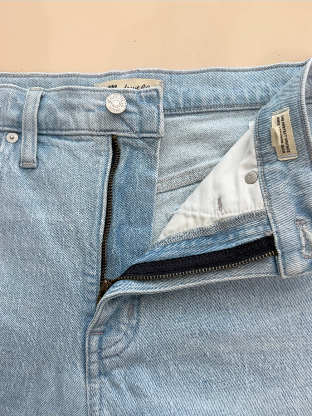 Madewell The Perfect Vintage Wide Leg Crop Jeans High Rise Women’s Size 27 - Picture 12 of 15